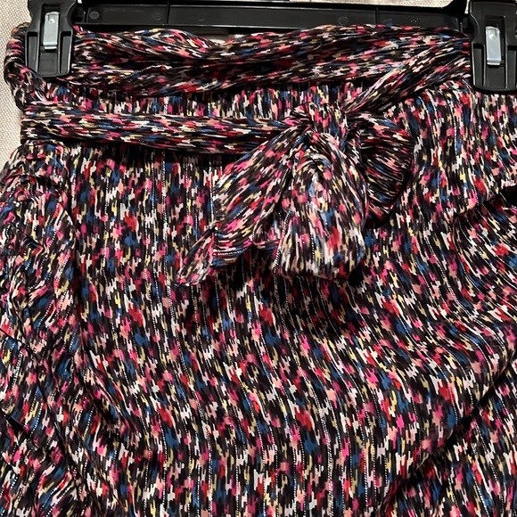 Ba&sh Silk Blend Ruched Tie Waist Dina Skirt Medium - Picture 3 of 14